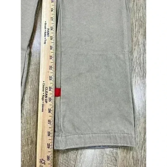 Betabrand Womens 27 Reflective Lined Roll Cuffs Work Pants Khaki Tan Straight - Picture 6 of 8